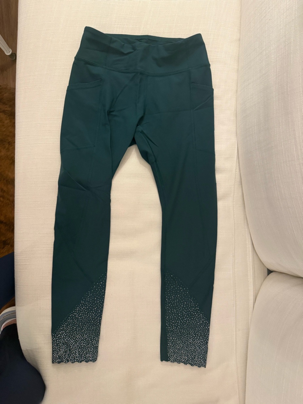Lululemon Dark Green Reflective Leggings